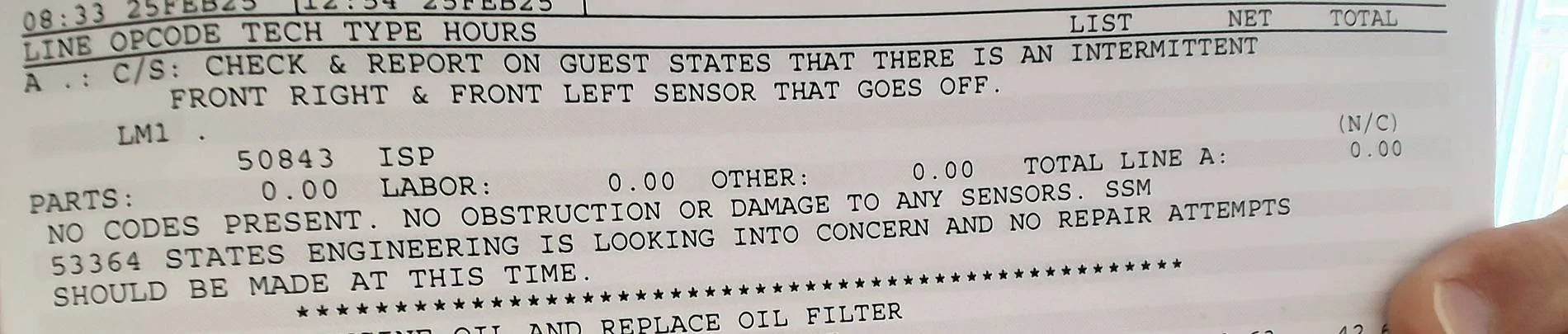 Ford Ranger Front Sensors Blocked Error Ranger Sensor