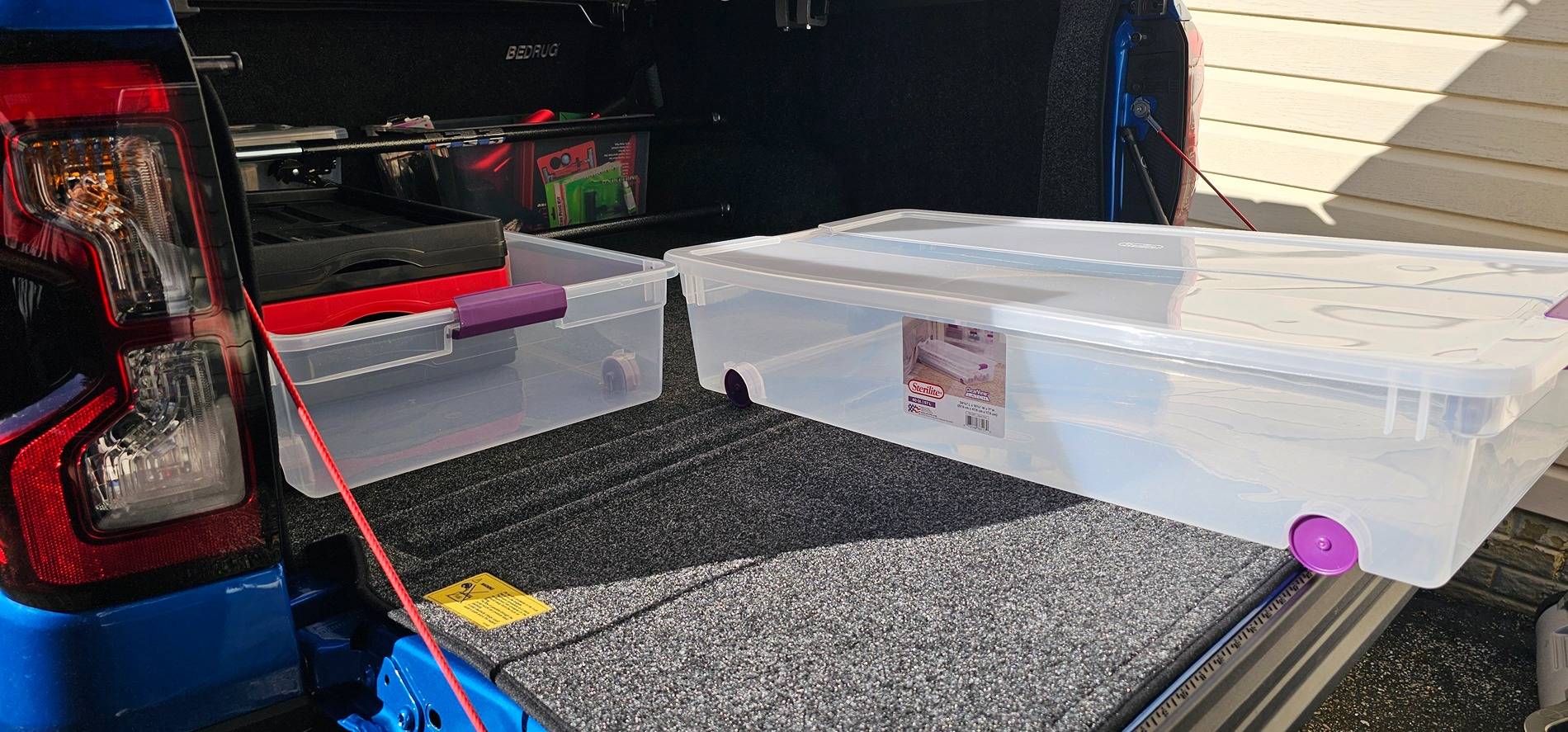 Ford Ranger Tote setup for the bed of the truck. 20250201_152709
