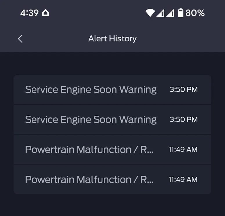 Ford Ranger Service Engine & Powertrain Malfunction fordalert