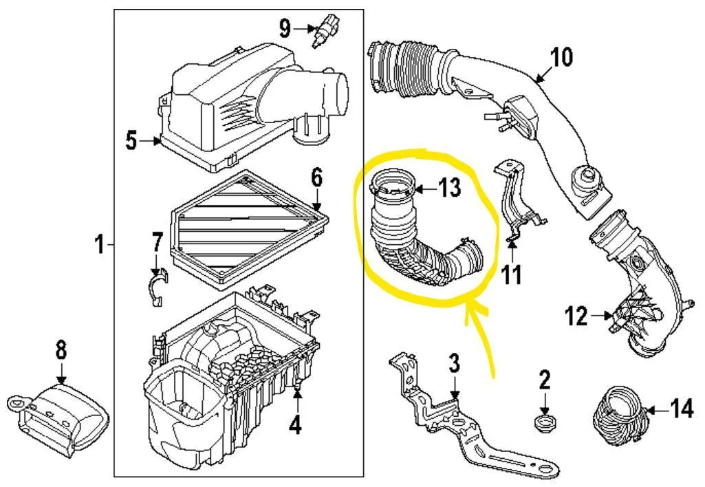 Ford Ranger AFE Cold Air Intake installed on 2024 Ranger Raptor air inlet tu