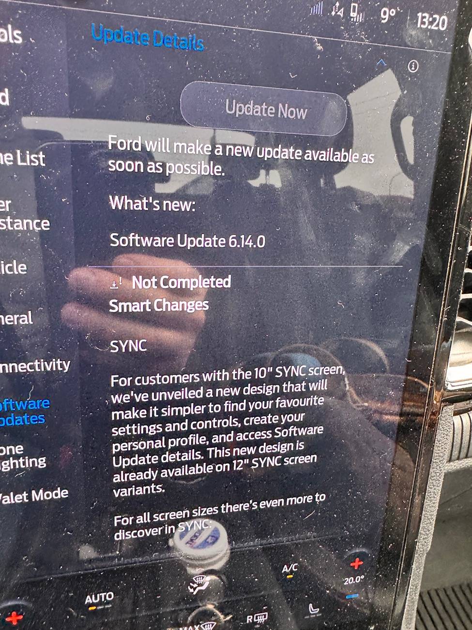 Ford Ranger new SYNC4 SW major update - awkward availability IMG_5682