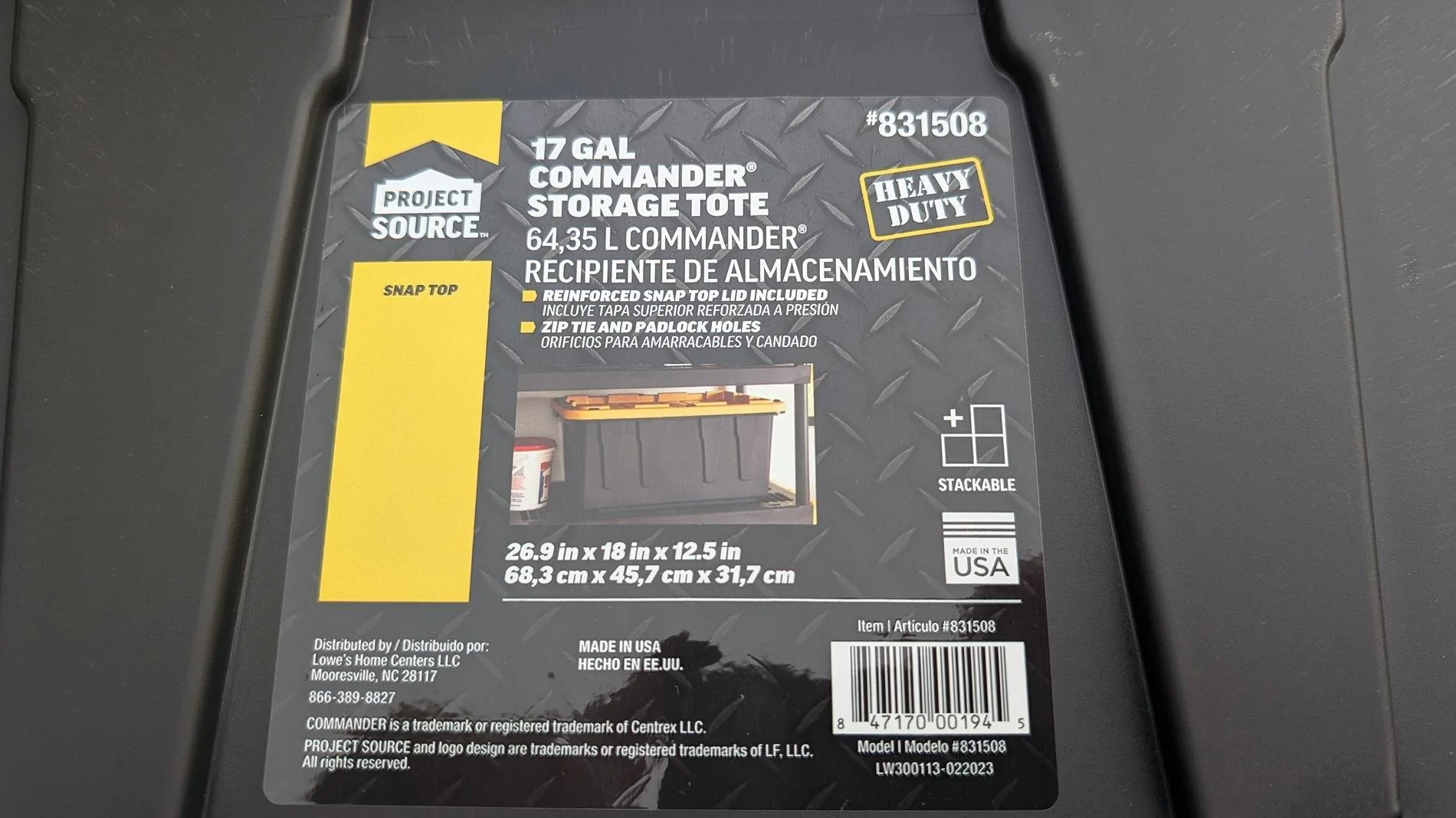 Ford Ranger Tote setup for the bed of the truck. 1000002015