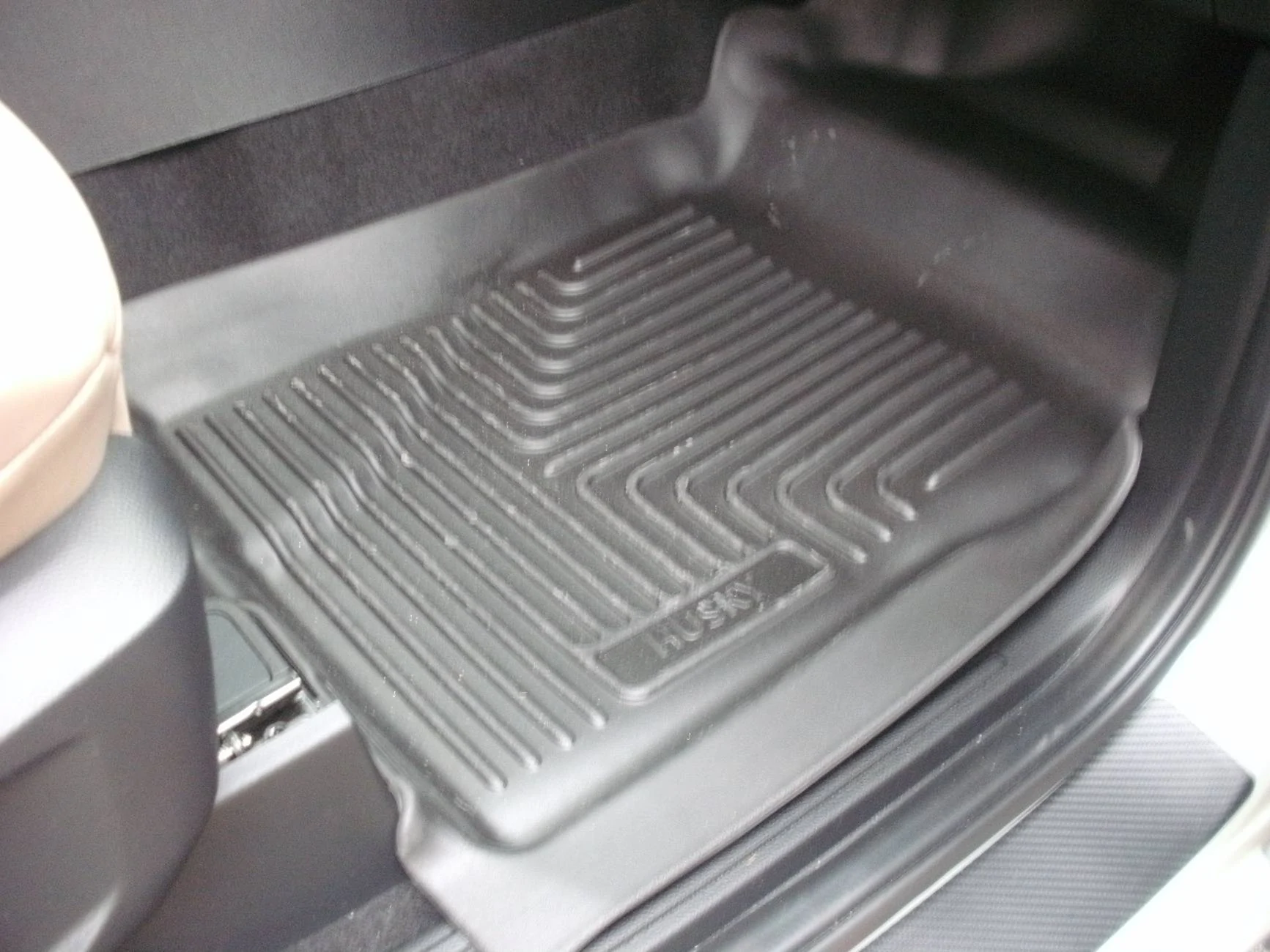 Ford Ranger Husky floor liners installed Pass Mat