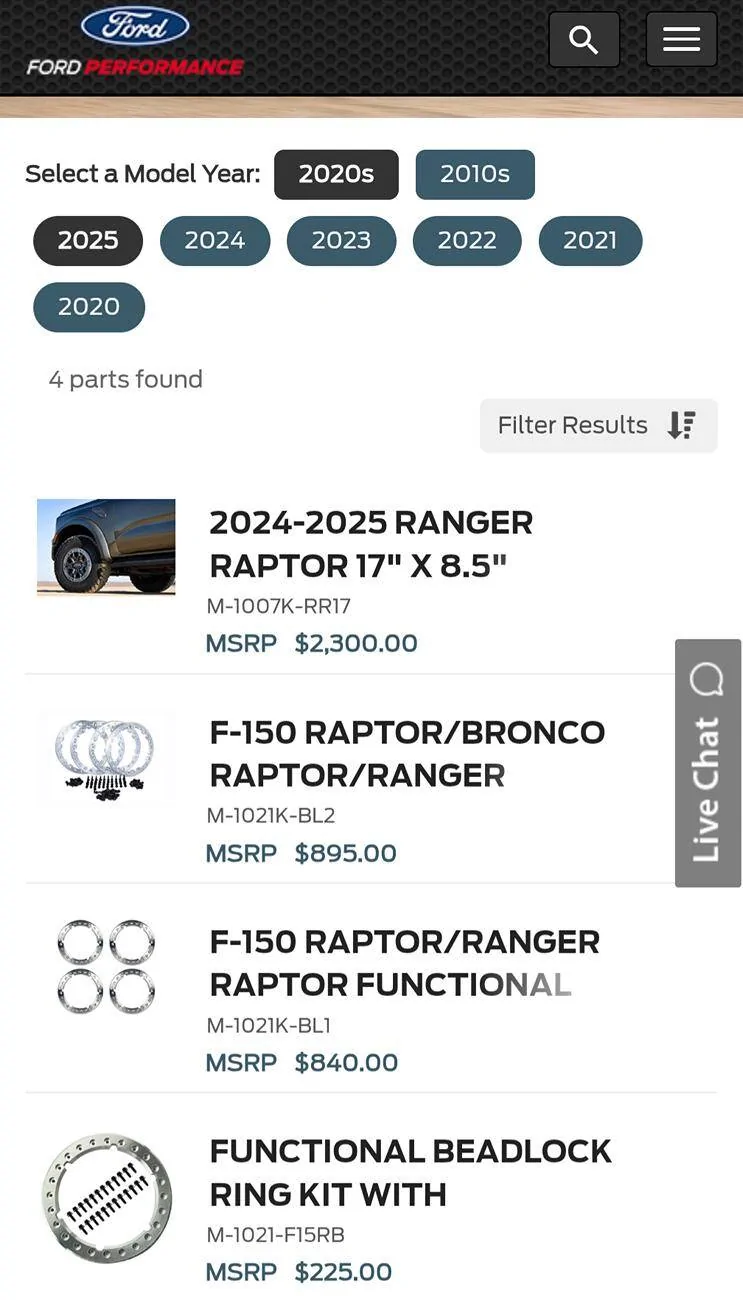 Ford Ranger Ford Performance Tune not approved for 2025 Raptor Ranger 1000003708