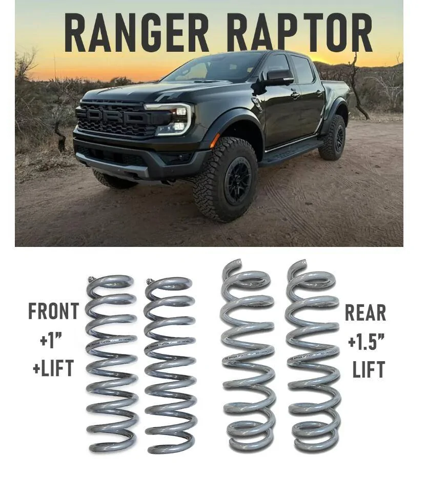 Ford Ranger Geiser Front/Rear Springs: +1.5" Front/+1" Rear spring height 1