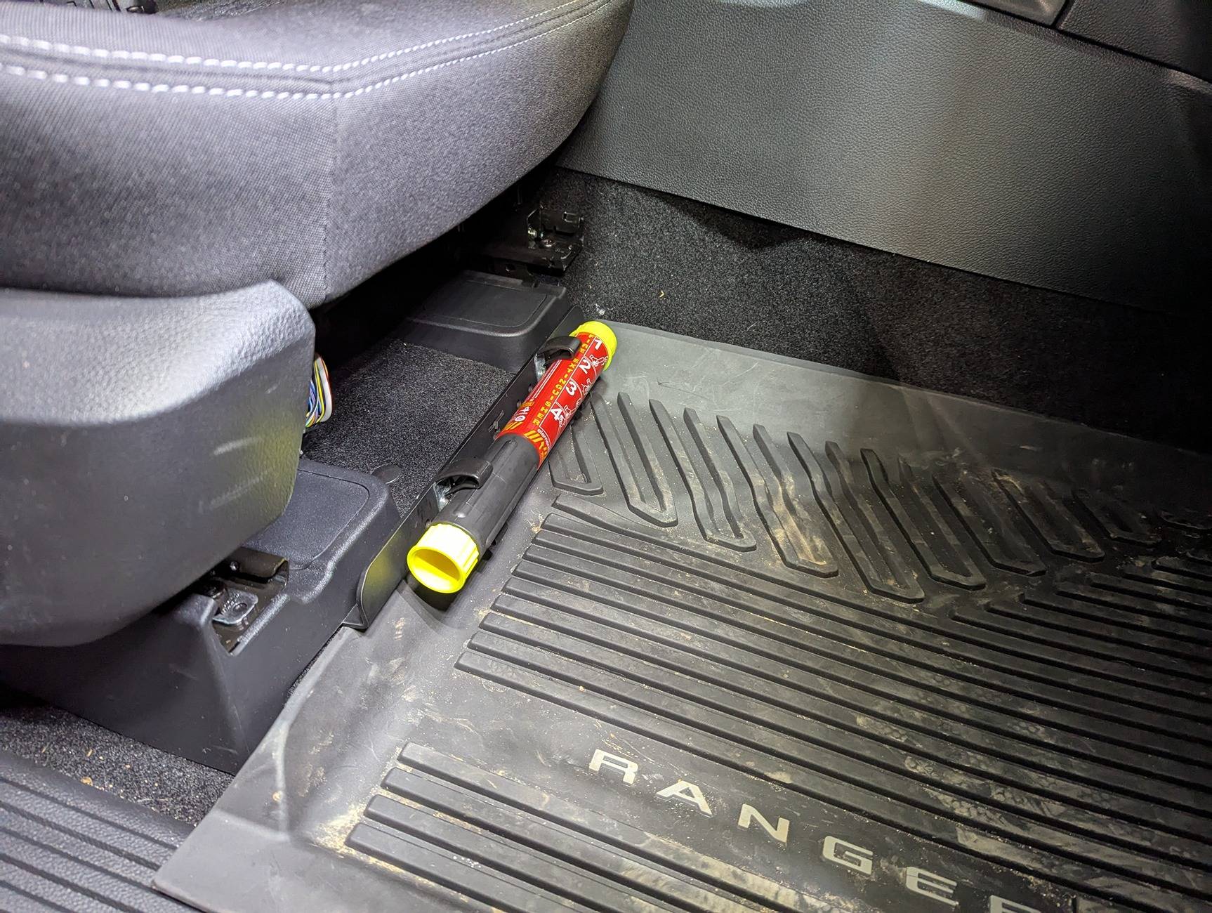 Ford Ranger Custom fire extinguisher mount PXL_20250402_004756676