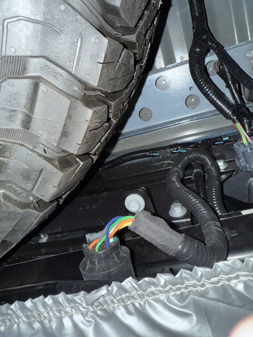 Ford Ranger Trailer wiring harness connection relocation IMG_3140