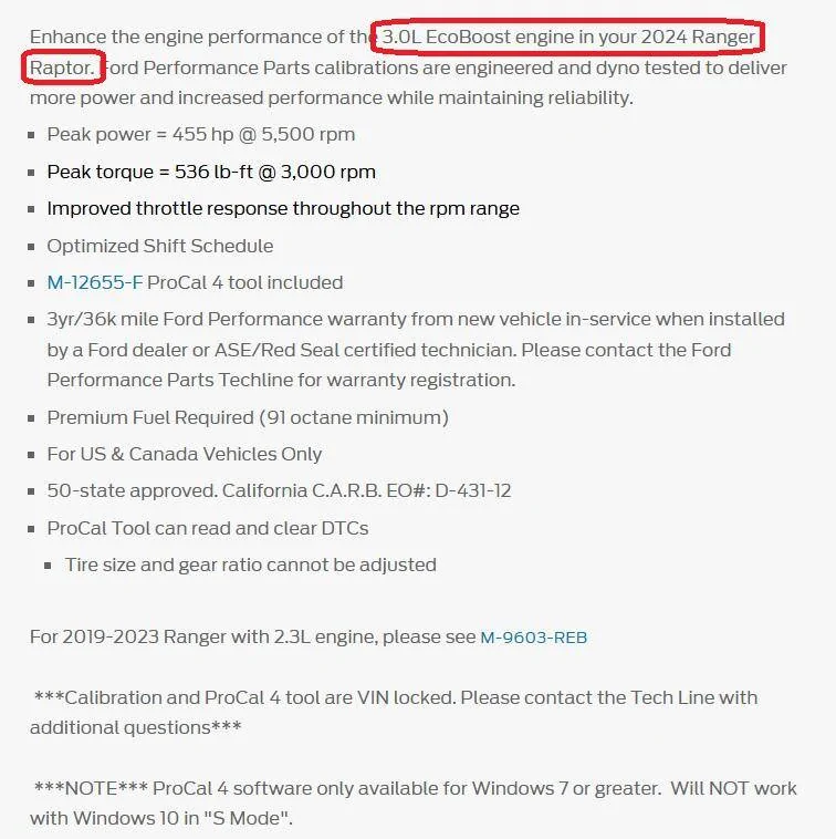 Does the Ford ProCal performance tune affect towing | Ranger6G - 2024 ...