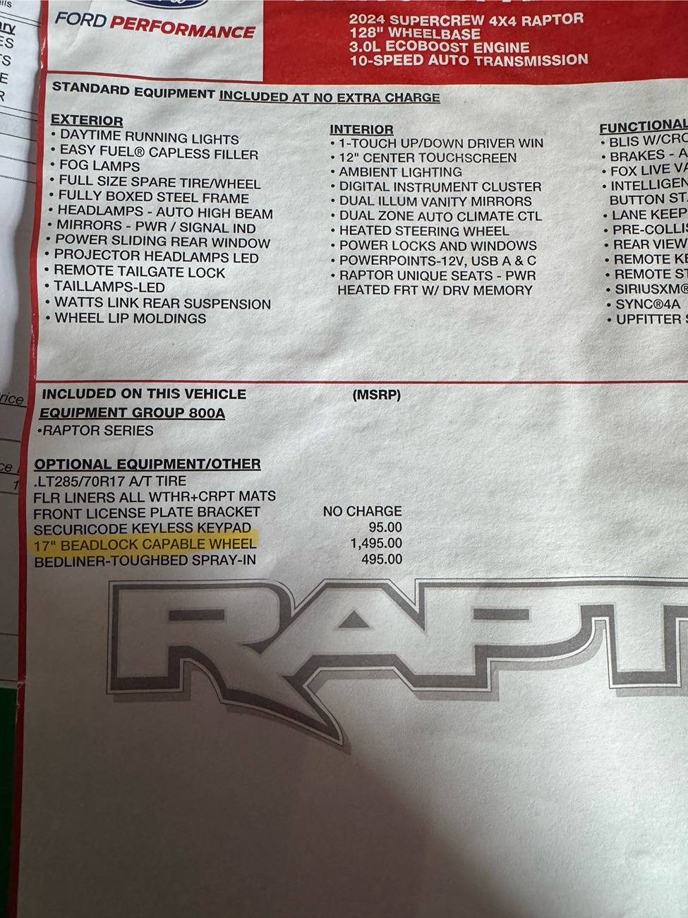 Ford Ranger If you get the beadlock wheels on the Ranger Raptor from the factory, are they already spaced? Image (11)