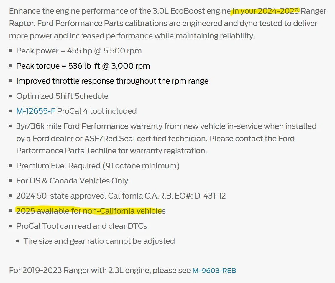 Ford Ranger UPDATE ON 2025 RANGER RAPTOR 3.0  PRO CAL TUNE?? 1745446408268-8y
