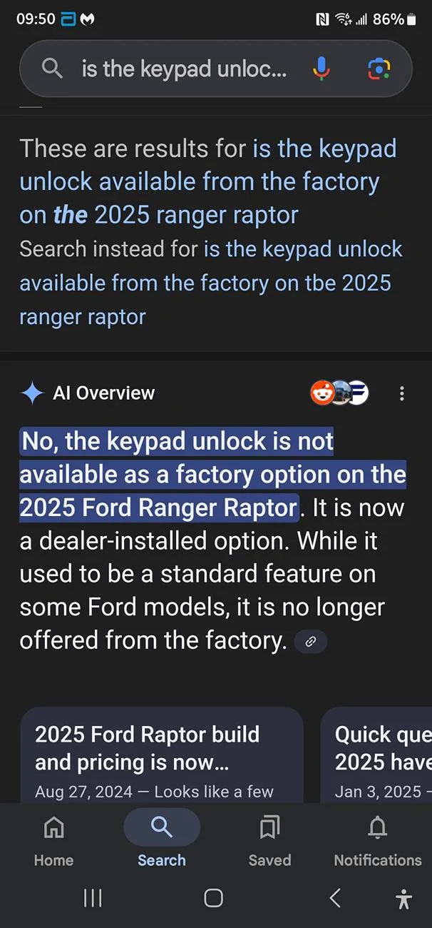 Ford Ranger 2025 vs 2024 Features List (Added/Missing) Screenshot_20250426_095031_Googl