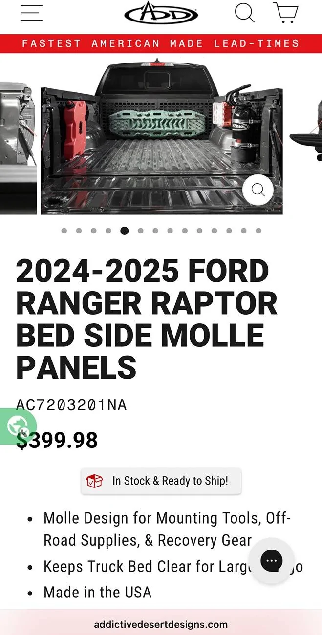 Ford Ranger Bedside Molle Panels IMG_0341