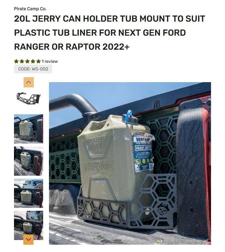 Ford Ranger Bedside Molle Panels PC jerry