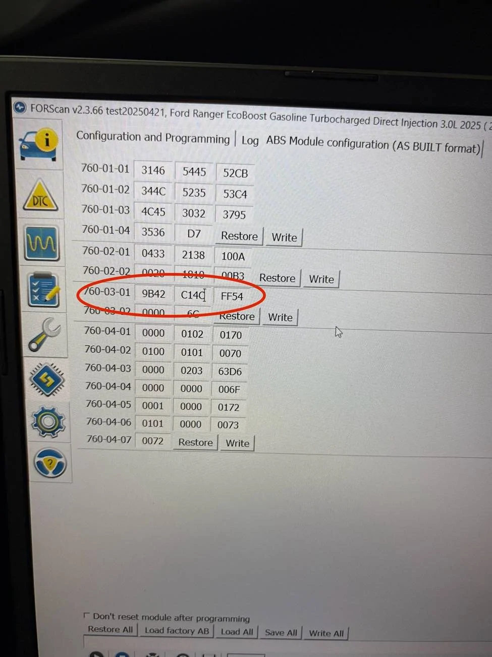 Ford Ranger FORScan NA Ranger 6th Gen (2024+) Crowdsourced Spreadsheet IMG_0899