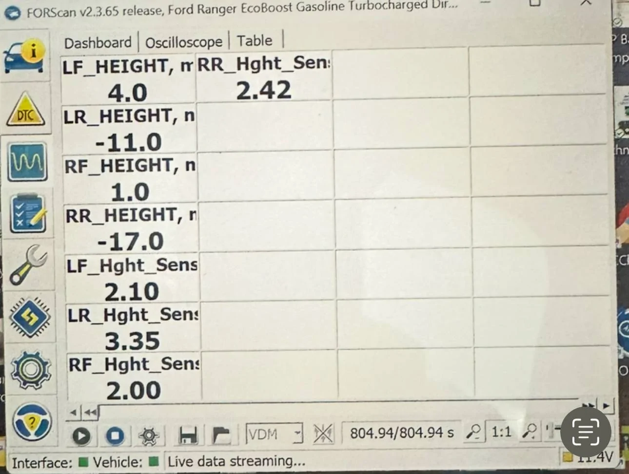 Ford Ranger Need Help Please Ford Ranger Raptor 2024 Forscan Ride Height IMG_1498