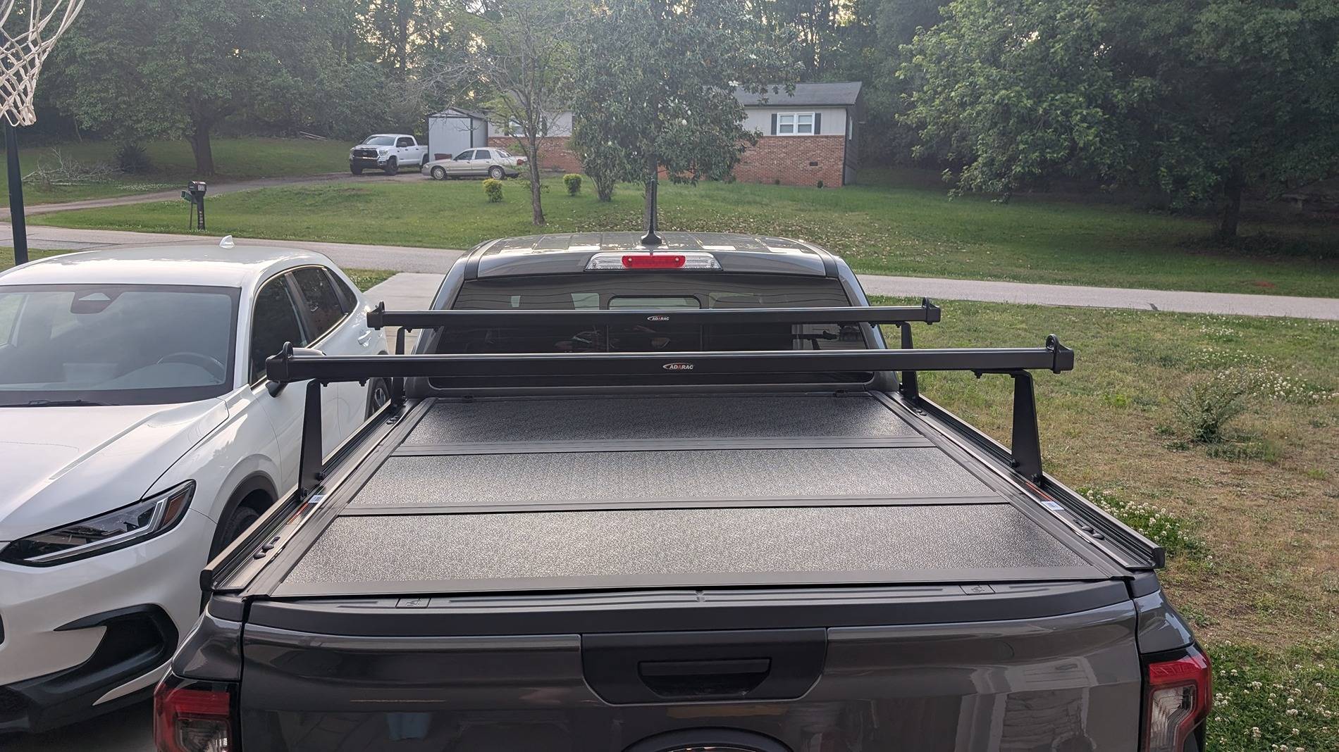 Ford Ranger Installed Gator EFX Tonneau and Adarac Bed Rack Today PXL_20250509_231053787