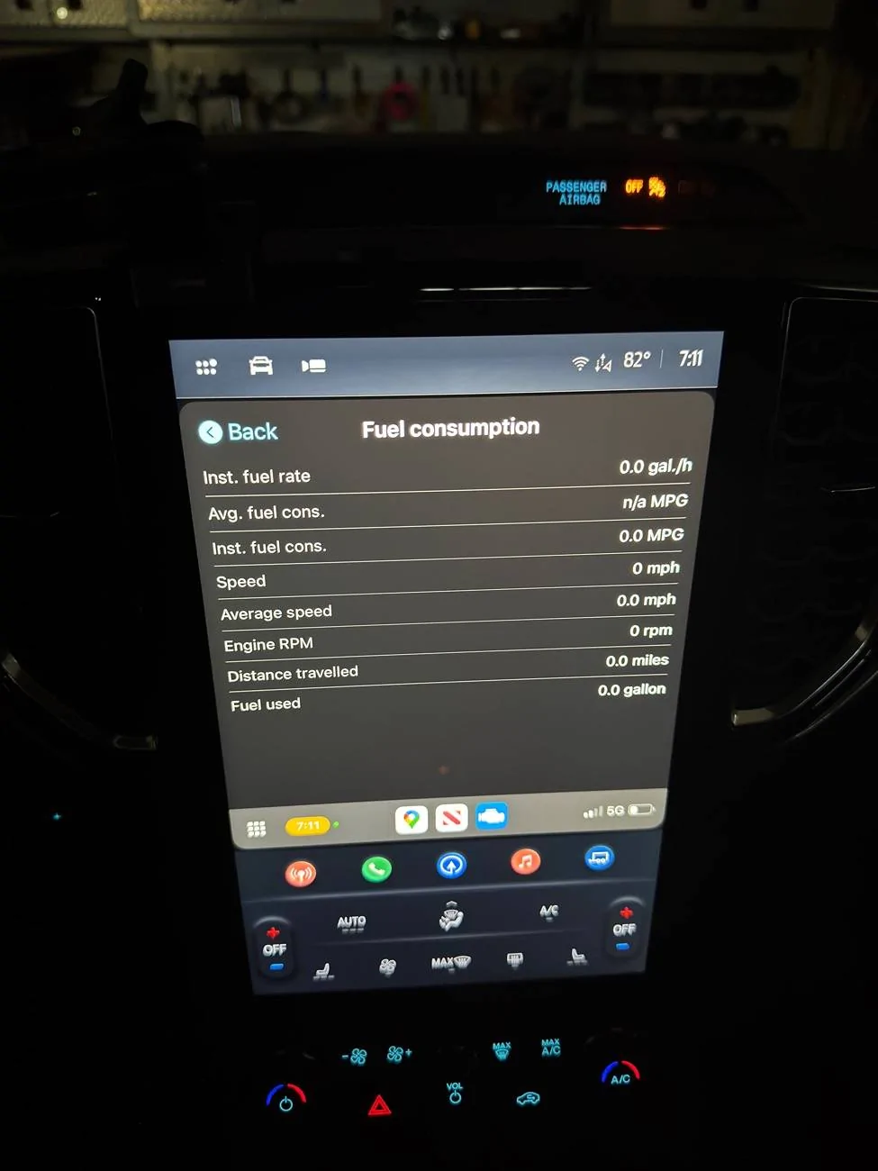 Ford Ranger OBD2 info displayed in CarPlay obd_fuel