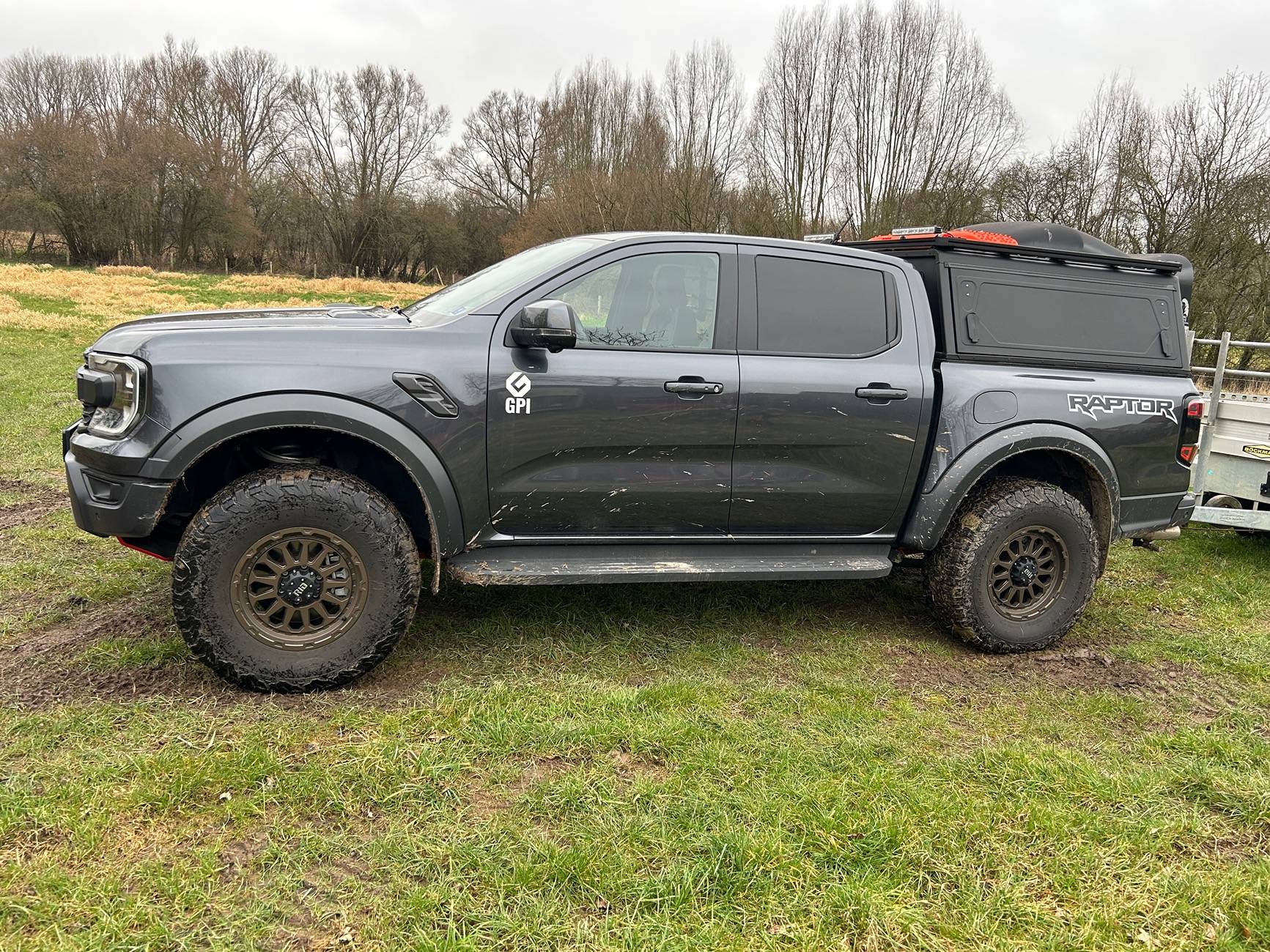 Ford Ranger New (Lighter) Shoes for the Raptor: RTR Evo 6 Satin Charcoal Wheels (17x9 +30) and Goodyear Territory MT 315/70-17 Tires IMG_6107