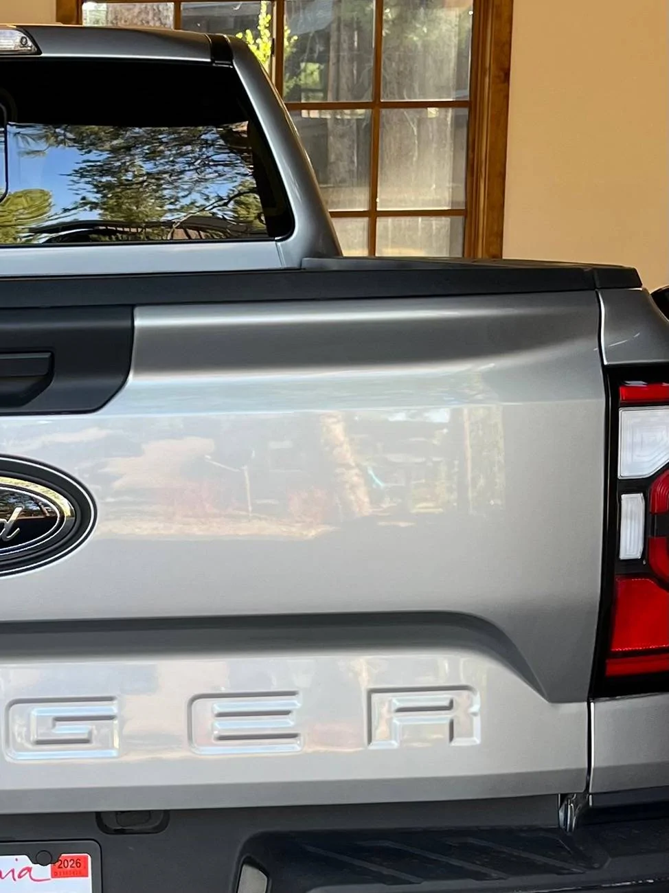 Ford Ranger Raptor tailgate badge removed IMG_4375