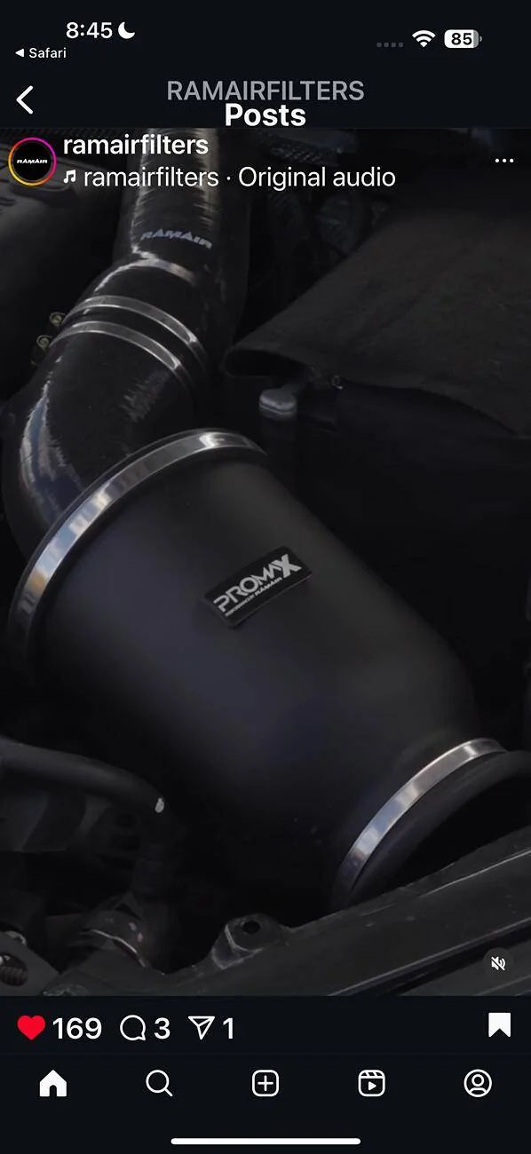 Ford Ranger AFE Cold Air Intake installed on 2024 Ranger Raptor IMG_1159