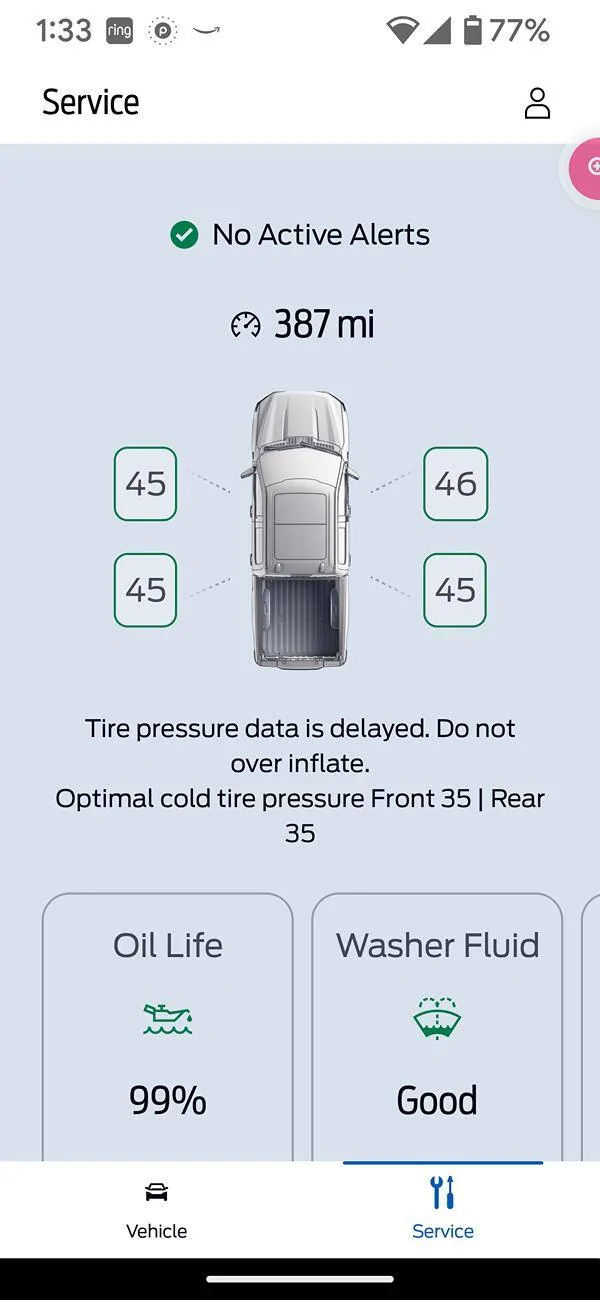 Ford Ranger What does everybody keep their tire pressure at? Screenshot_20250529-133333