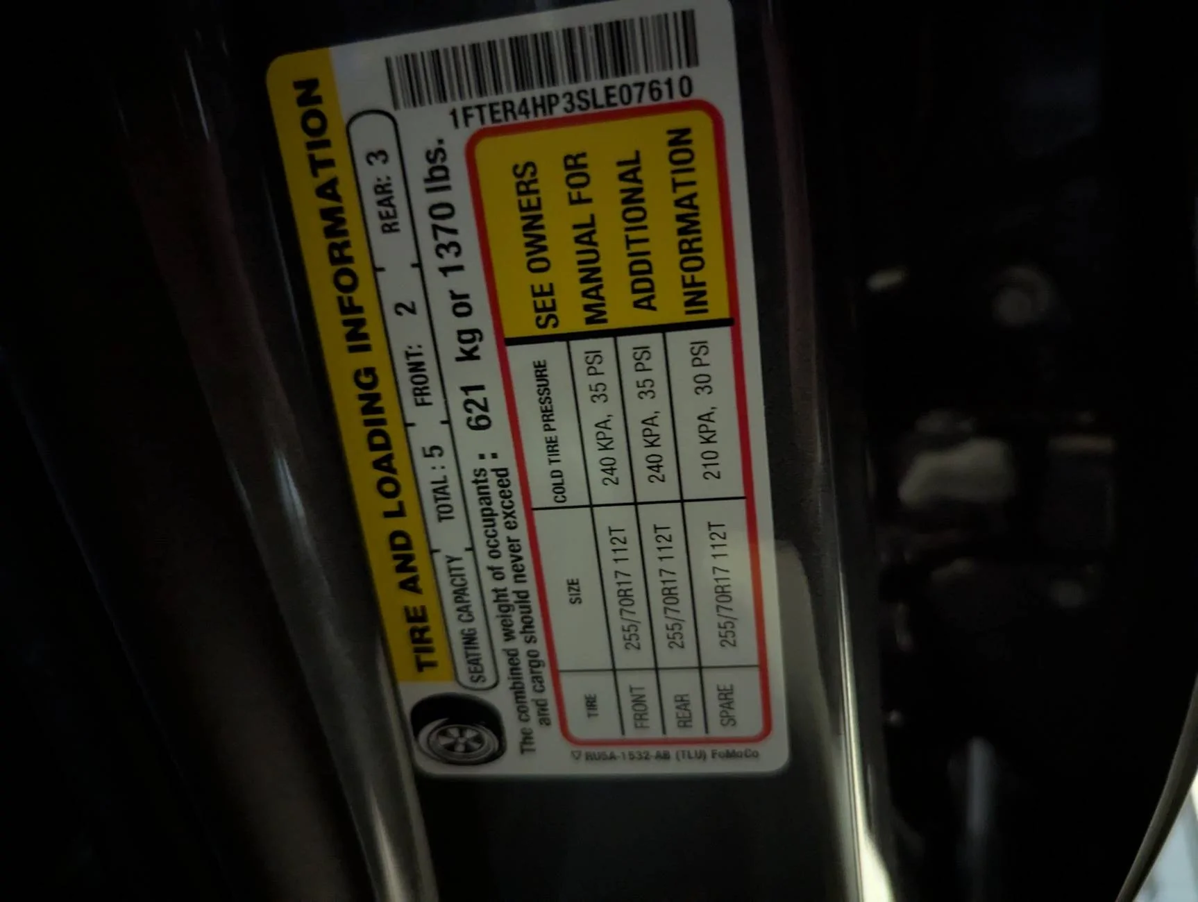 Ford Ranger What does everybody keep their tire pressure at? PXL_20250529_125331782