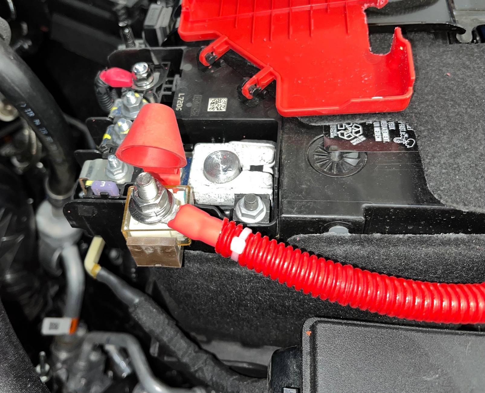 Ford Ranger Shielding longer exterior power runs IMG_8127