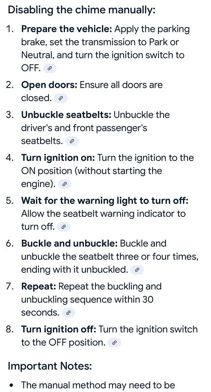Ford Ranger CAN YOU DISABLE THE seatbelt notification? IMG_1947