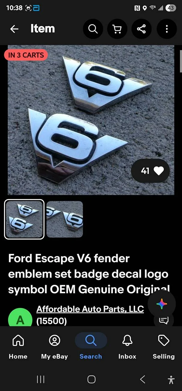 Ford Ranger V6 badge overseas. Screenshot_20250610_103835_eBay