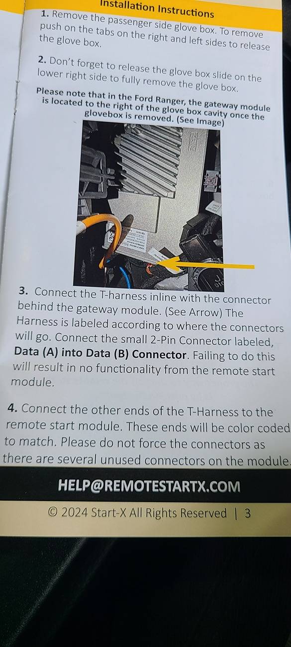 Ford Ranger cant find remote start for key start ranger 20250615_112134