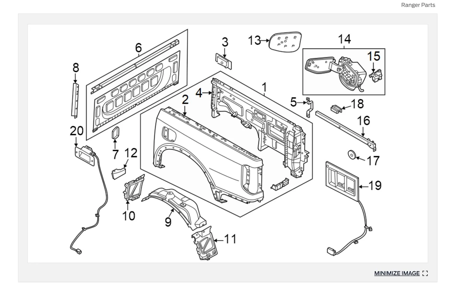 Ford Ranger Added 12V bed outlet on 2025 RR IMG_2124