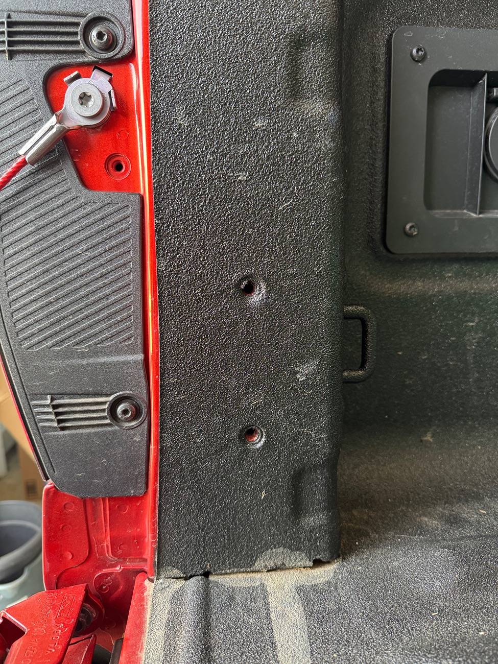 Ford Ranger Bolt size for threaded holes in the bed IMG_1917