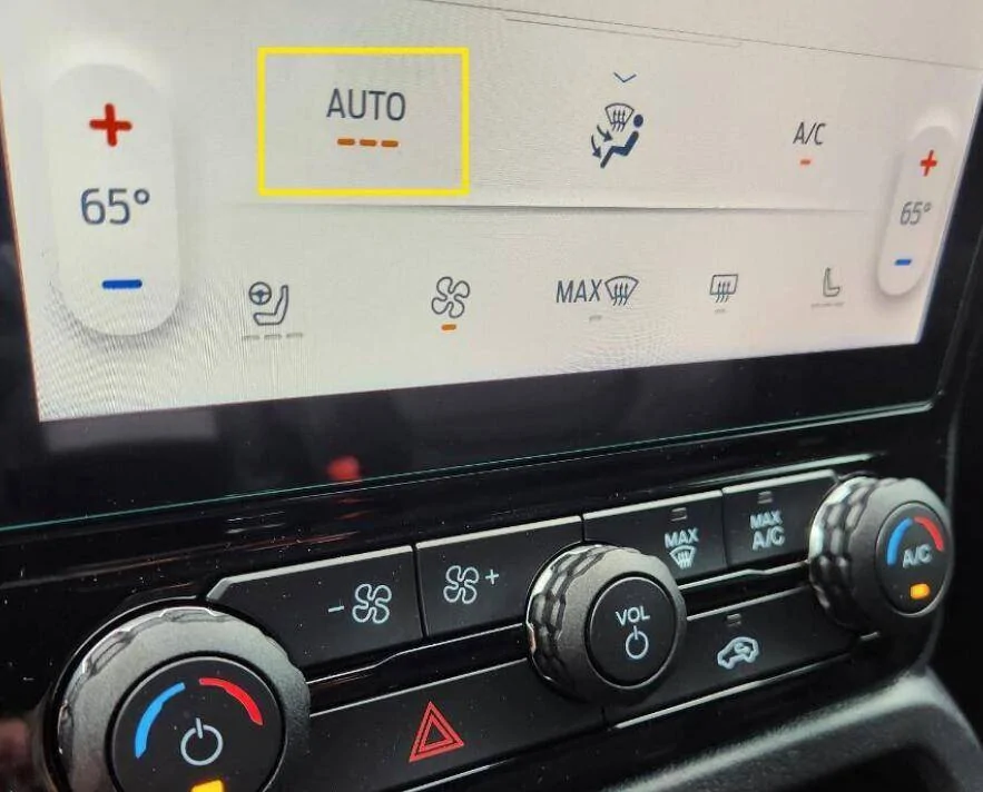 Ford Ranger 2025 Lariat Auto button LEDs on climate control- Ford Tech reply? 1751312362714-sx