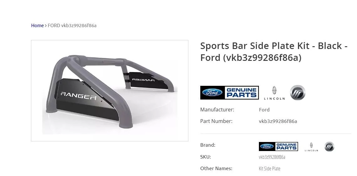 Ford Ranger EGR Sport-Bar with Ranger Panels fhffhj