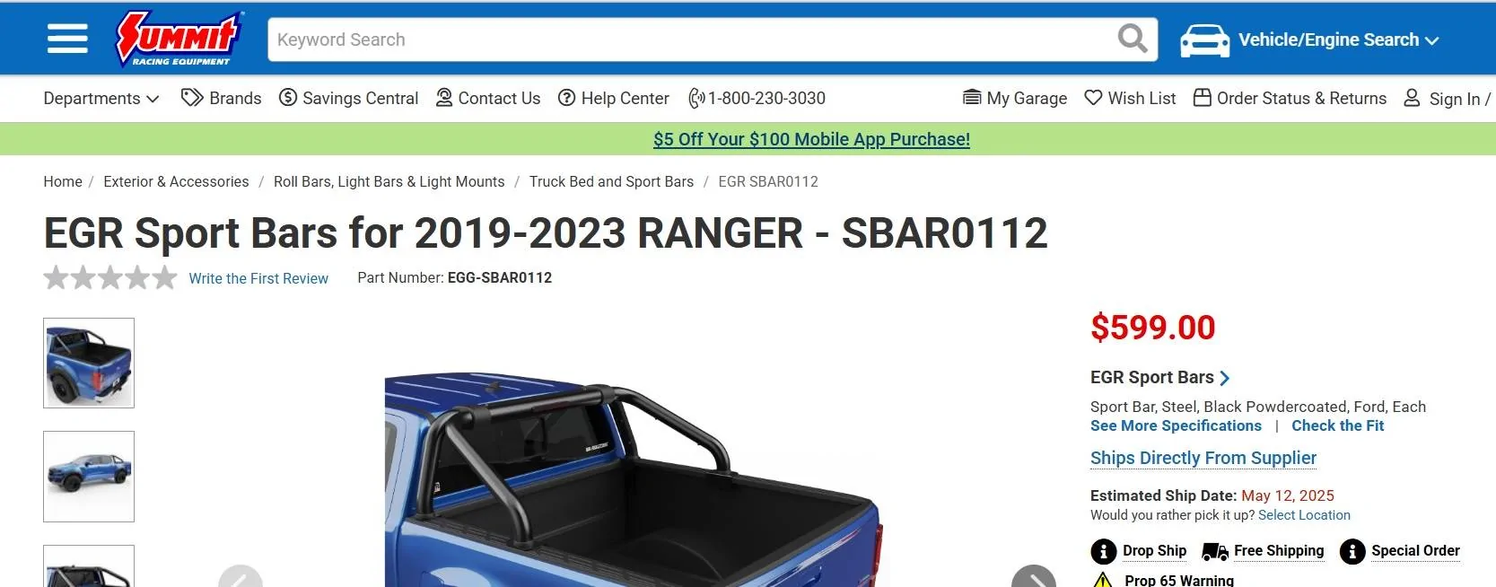 Ford Ranger EGR Sport-Bar with Ranger Panels hgghhhff