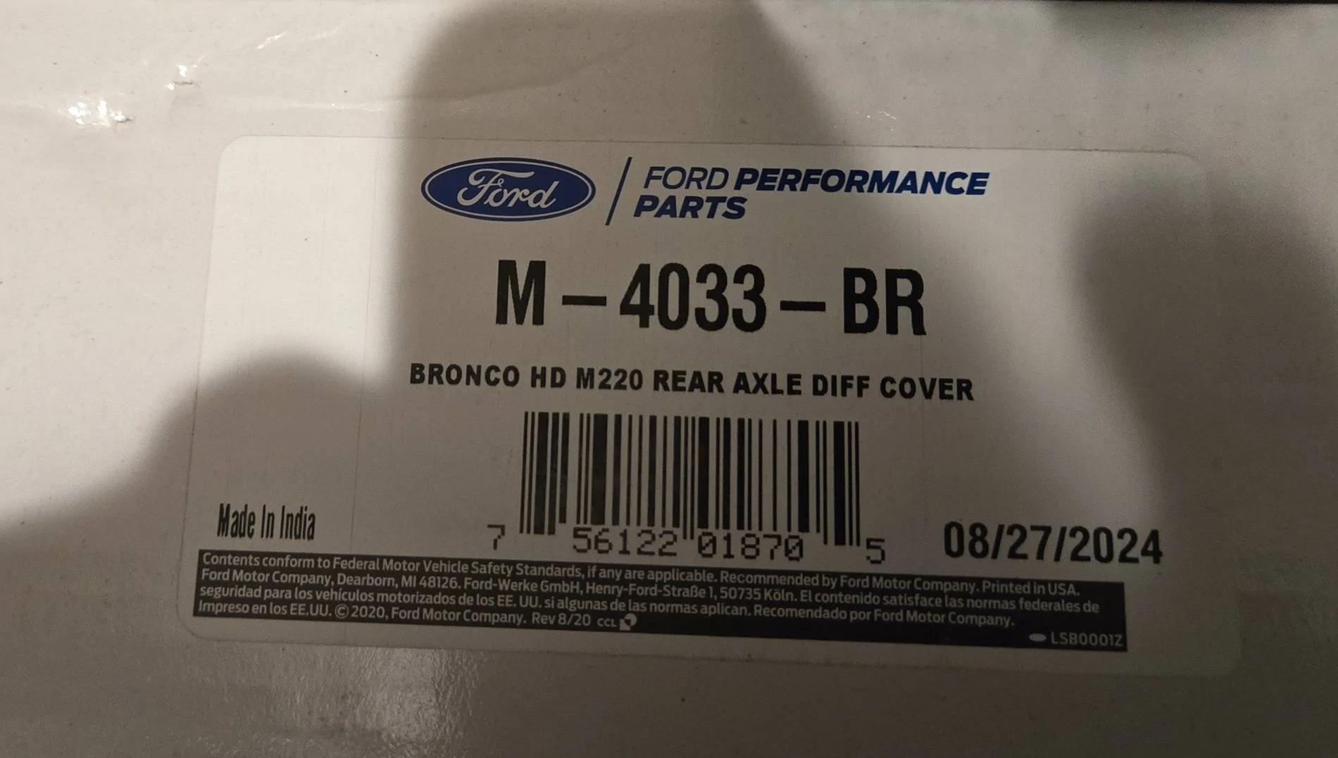 Ford Ranger Aftermarket rear diff cover Non raptor Diff 1