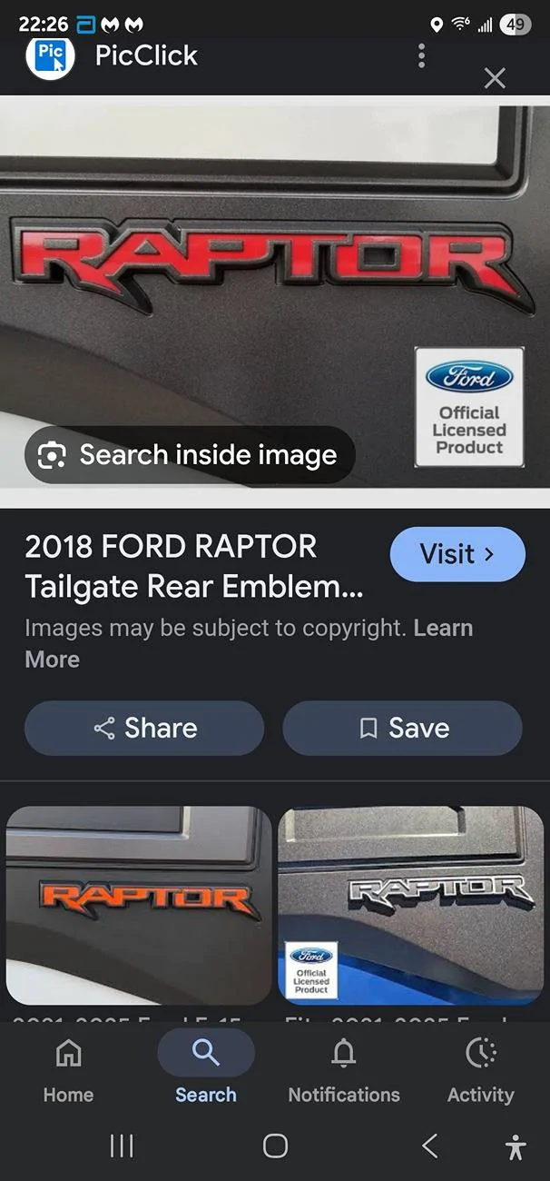 Ford Ranger Bed side emblem? Screenshot_20250703_222621_Googl
