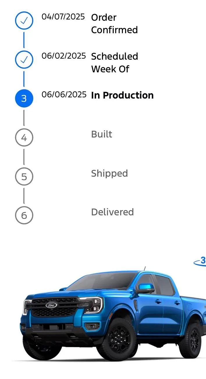 Ford Ranger 2025 Order update IMG_6743
