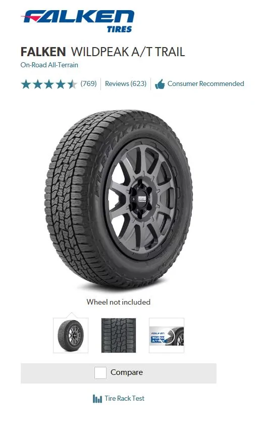 Ford Ranger Better street type tires if hardly ever going off road? 1752752911661-sr