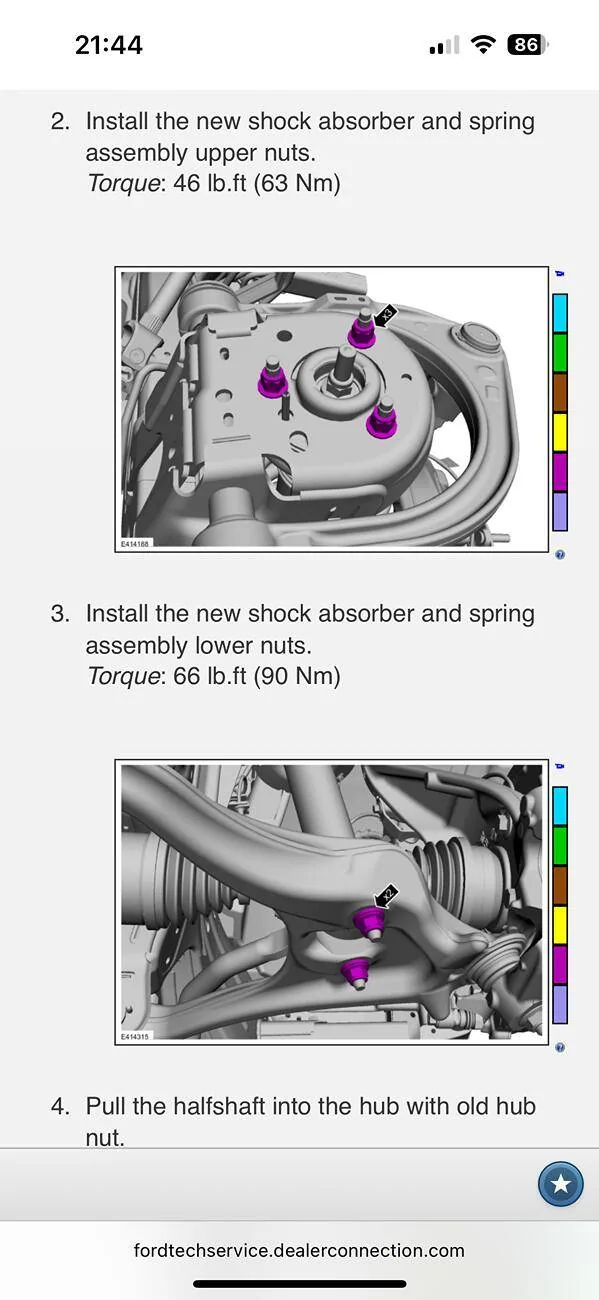 Ford Ranger Torque specs for front suspension. IMG_4602