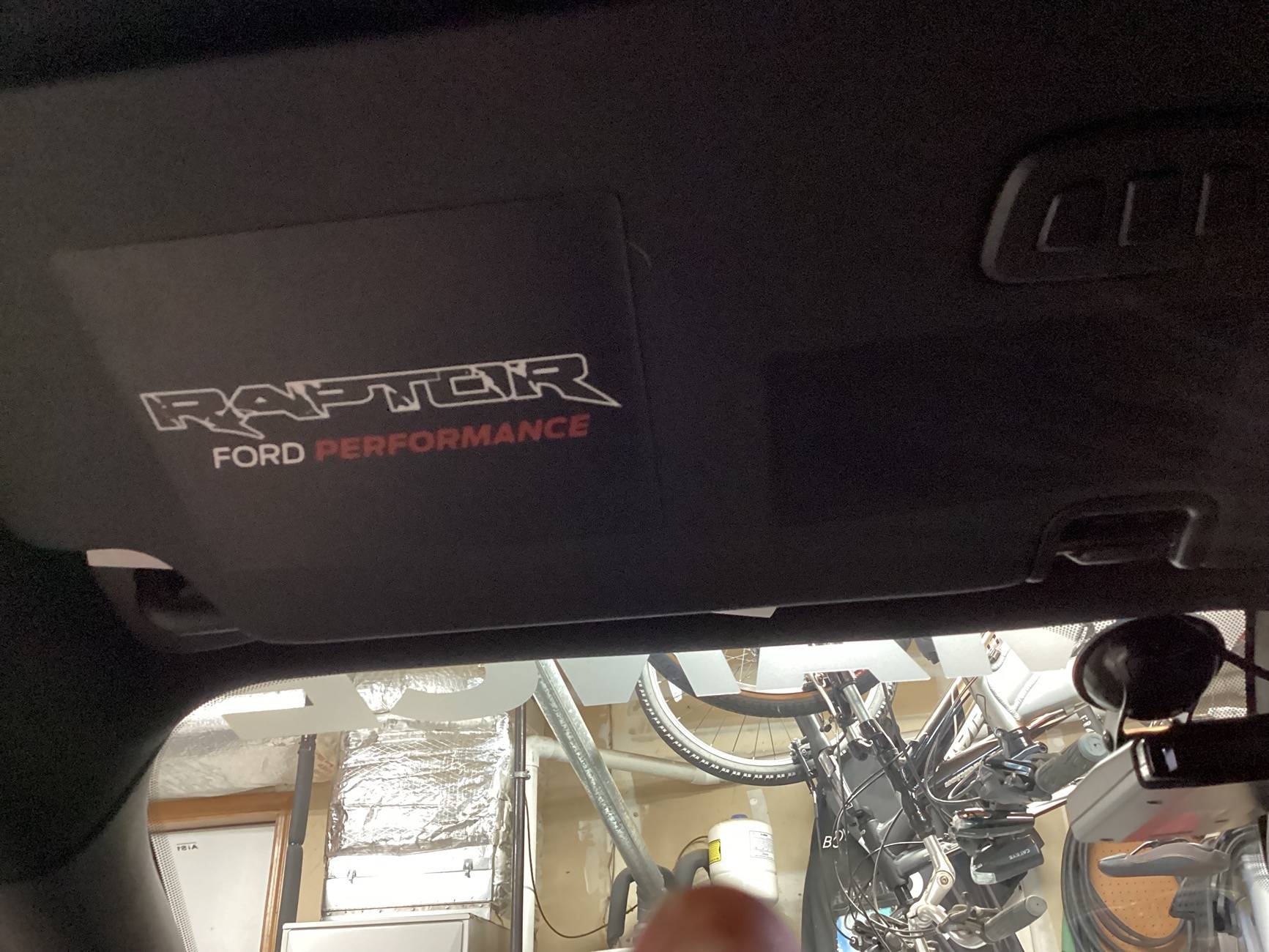 Ford Ranger Removing warning labels on sun visor IMG_0241