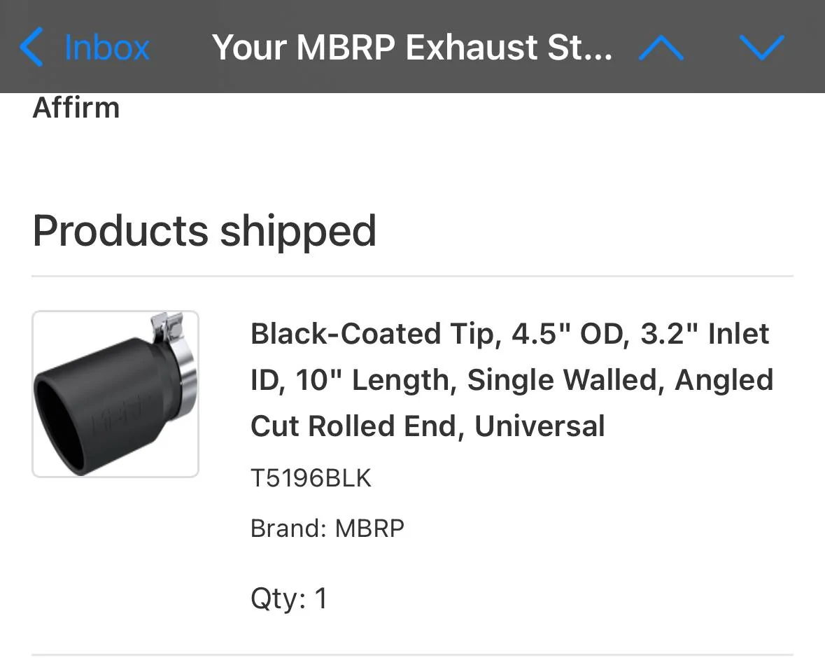 Ford Ranger MBRP Exhaust Tip installed IMG_9789