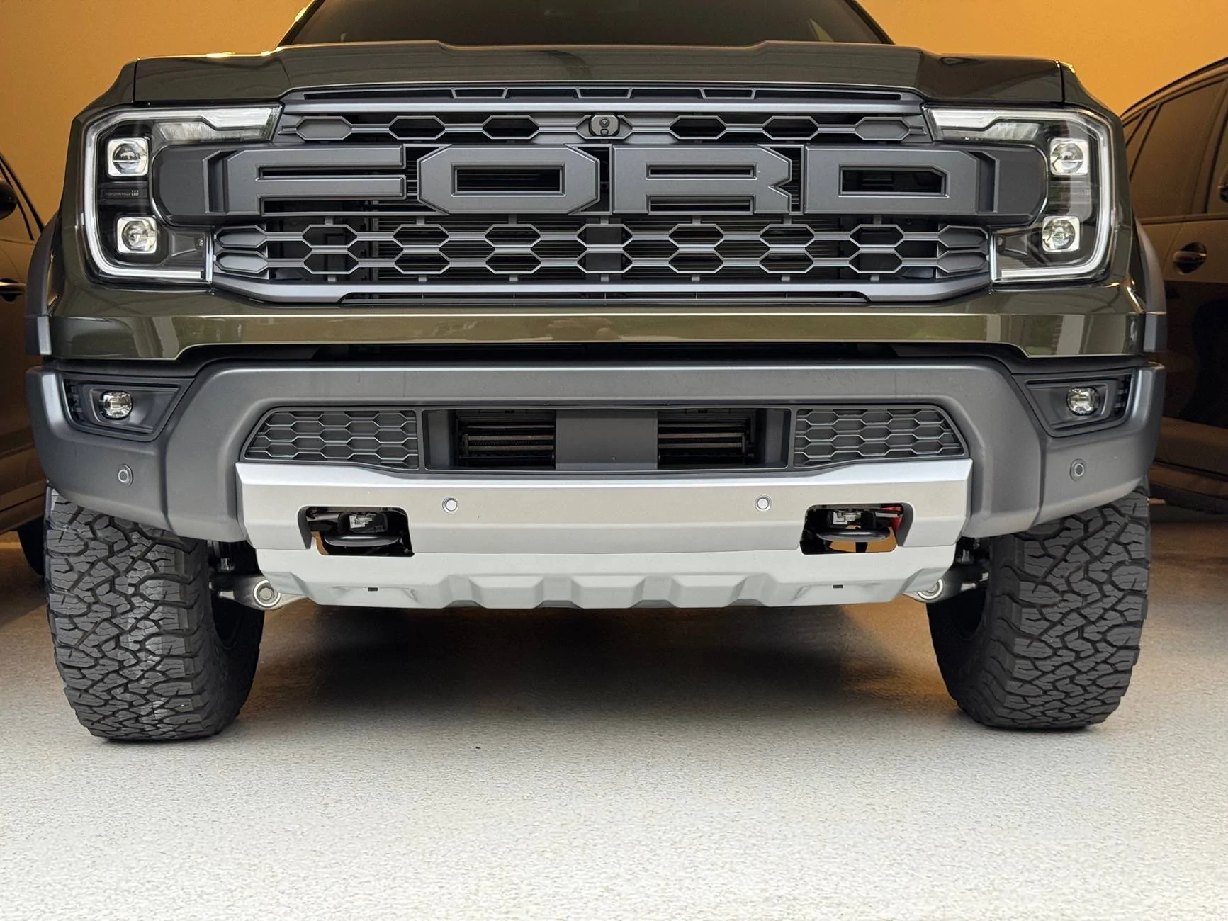 Ford Ranger color change to silver front bumper lower valance panel IMG_3177