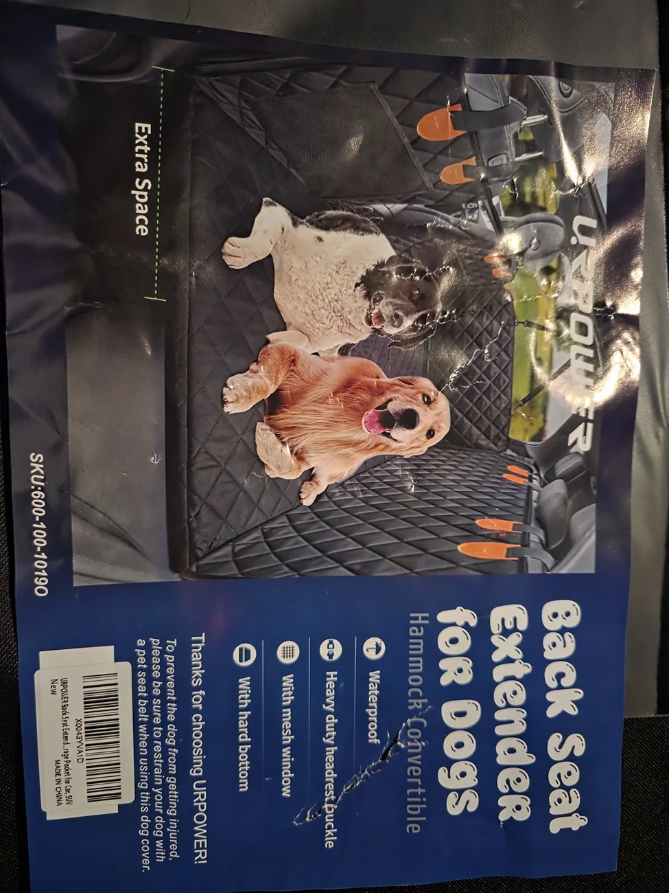 Ford Ranger Backseat protector for dogs 20250806_150725