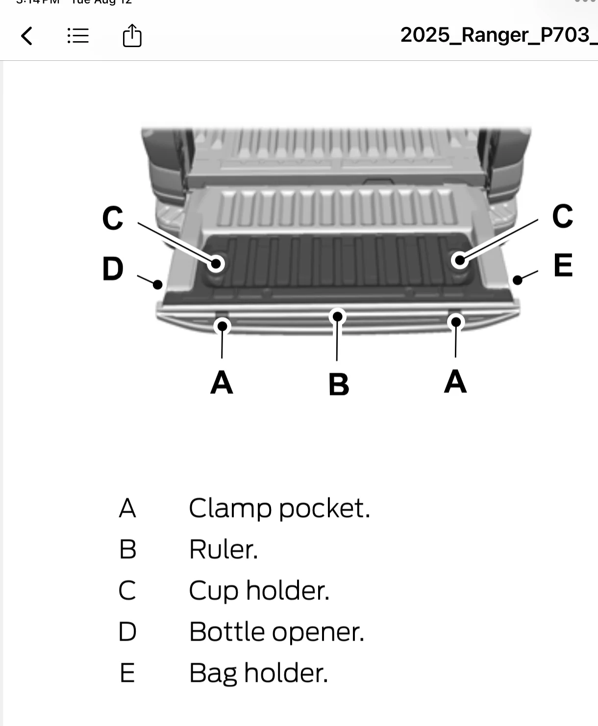 Ford Ranger Tailgate bottle opener & bag holder - did you discover yours? IMG_2343