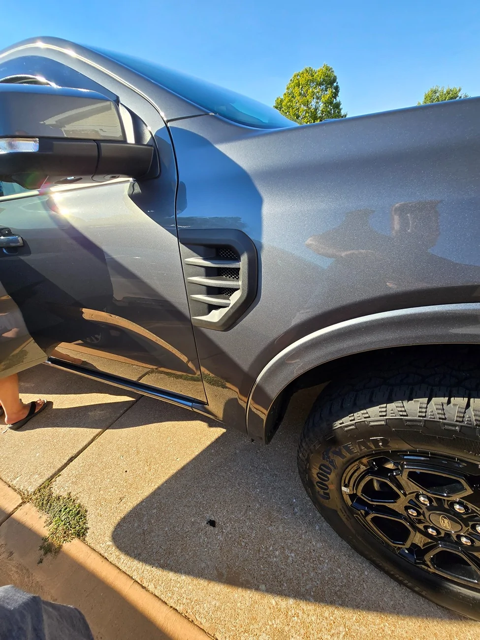 Ford Ranger Air Design Fender Vents installed on 2025 Lariat 20250829_172622