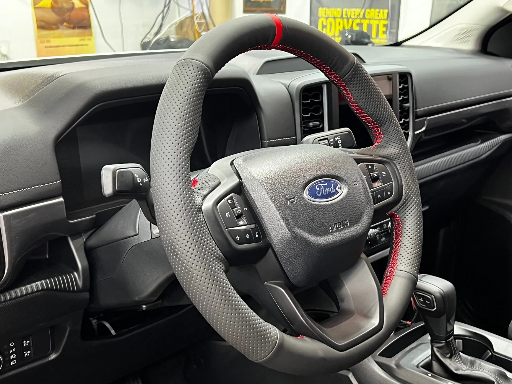 Ford Ranger New to the 6G community, steering wheel cover installed pics! IMG_3539