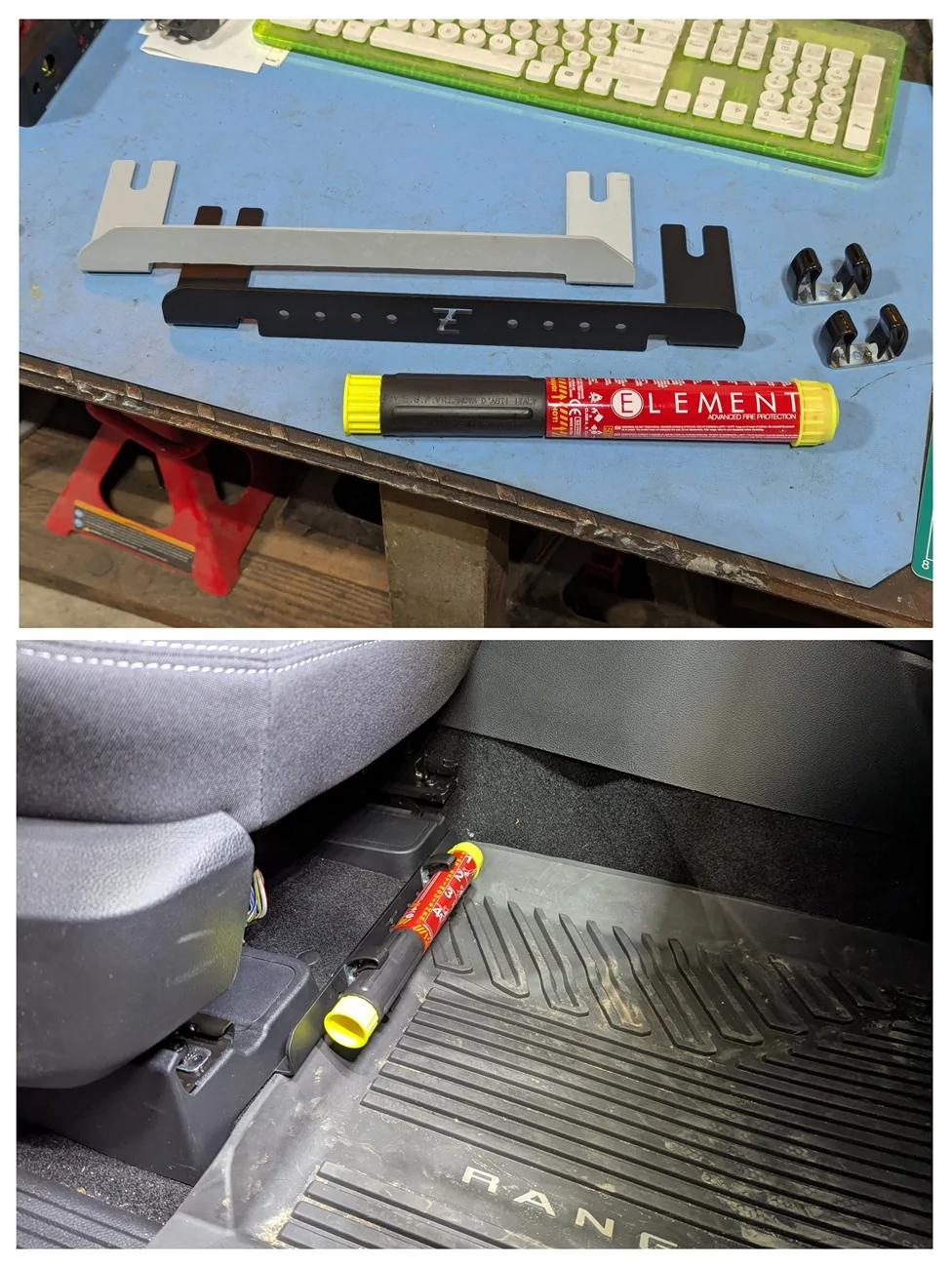 Ford Ranger Fire Extinguisher Mount for Bed - Custom 3D Print 1000010907