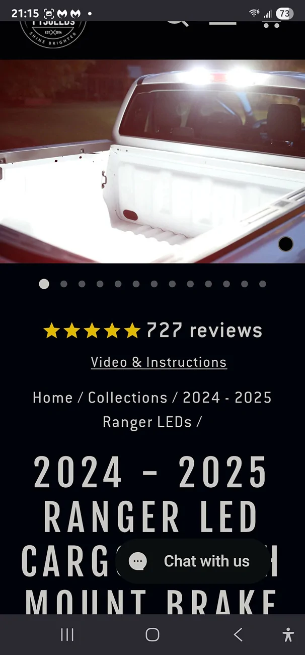 Ford Ranger high mount cargo light & 3rd brake light Screenshot_20250831_211535_Firefox