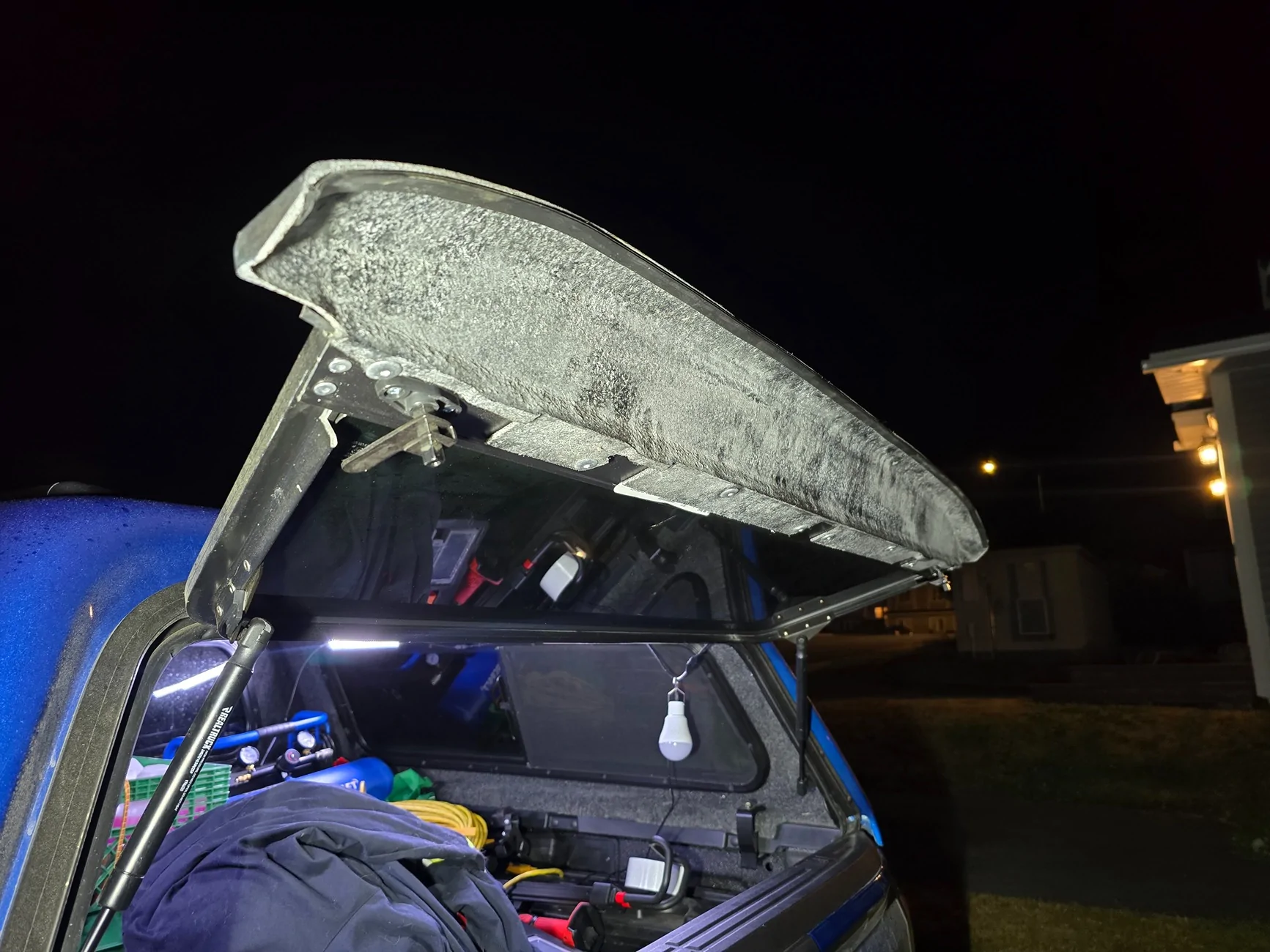 Ford Ranger 2025 XLT with a A.R.E. CX Classic truck cap installed 20250814_001458